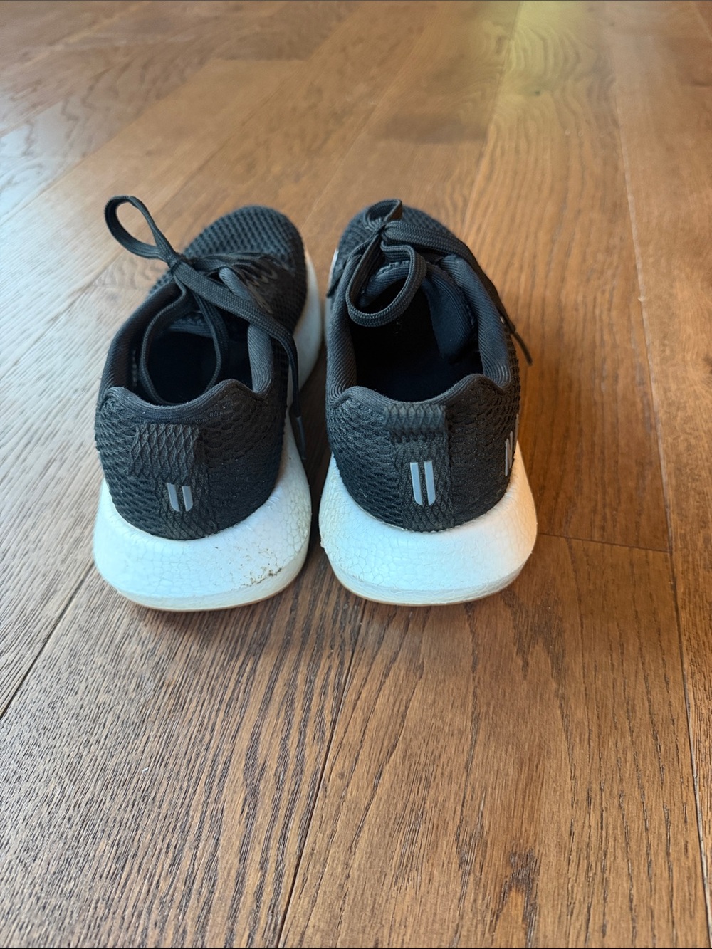 NOBULL women’s Black Knit Sneakers with White Sole - Picture 4 of 5